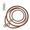 4 Pack Embroidery Hoop Ring, Imitated Wood Display Frame Circle and Oval Embroidery Kits with 30 Pieces Large Eye Embroidery Needles, Quilting Hoop and Cross Stitch Supplies for Sewing and Wall Hang